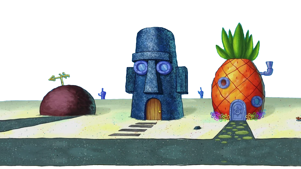 SpongeBob Patrick Thaddäus Houses